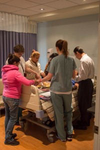 Prayer at bedside prior to surgery